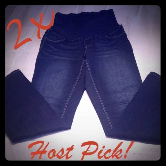 1822 DENIM Maternity Jeans Stretch Top Pull On NEW Women's 29 NWOT 🎉HPx3🎉 - Picture 2 of 11